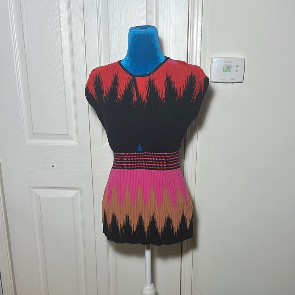 Missoni Red and Black Zigzag Blouse